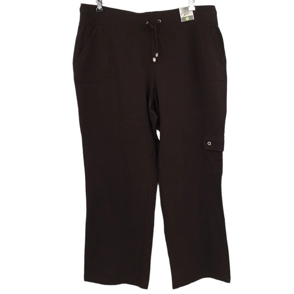V Sport By Venezia Lane Bryant Unwind Brown Knit Sweat Pants Womens 18/20 Cotton - Picture 1 of 16